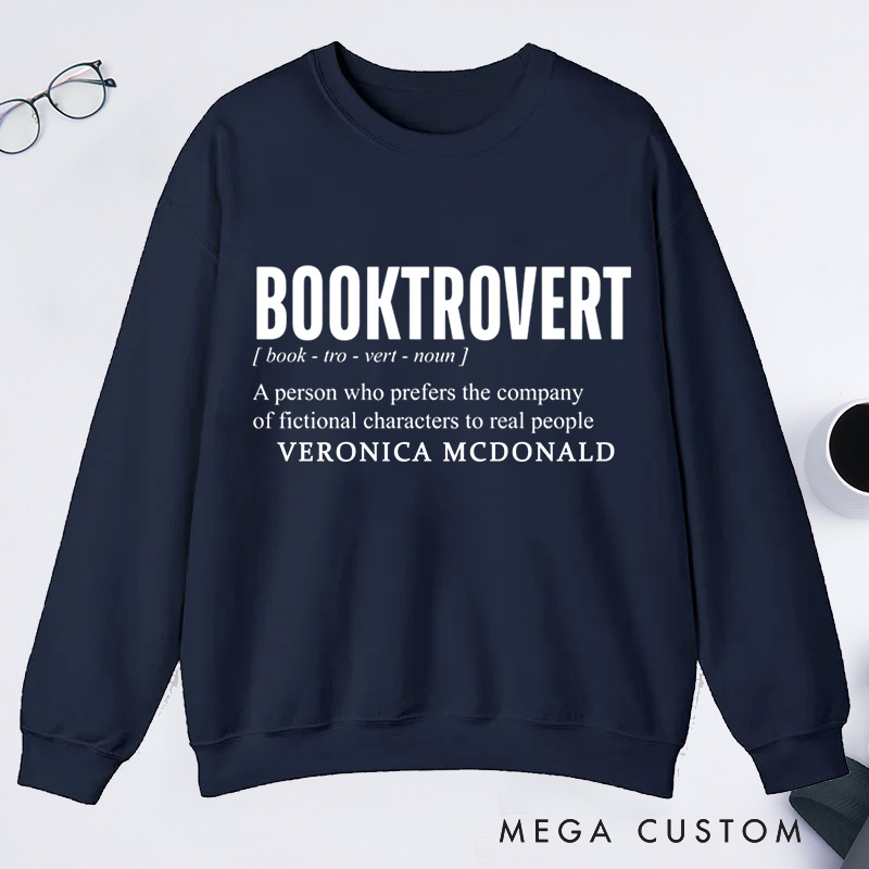 Personalized Booktrovert Definition Classic Sweatshirts Funny Book Lover Teacher shirt Librarian shirt Book Lover Gift