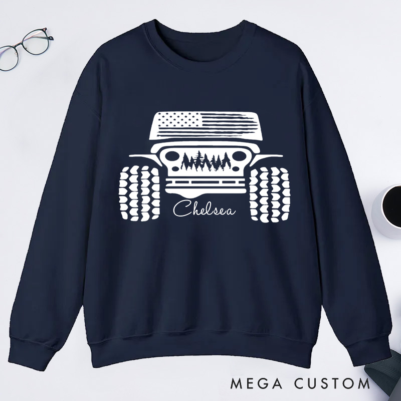 Personalized US Off Road Forest Classic Sweatshirts Gifts for Travel Enthusiasts