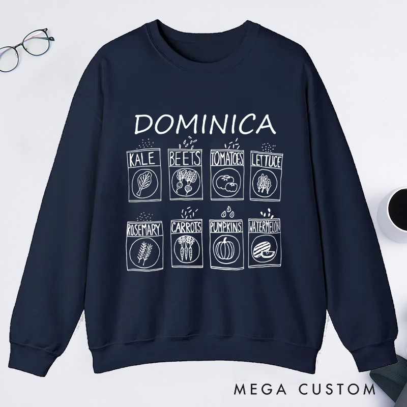 Personalized Garden Classic Sweatshirts Gardening Sweatshirt Gardener Sweatshirt with Name Plant Lover Gift Gardening Lover Gift