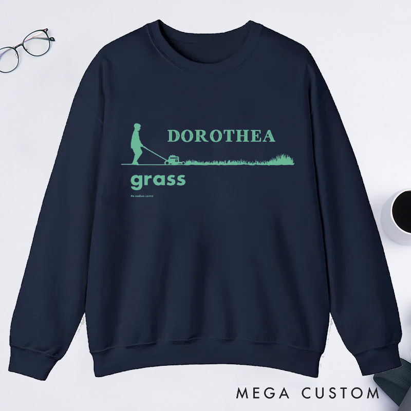 Personalized Grass Men's Classic Sweatshirts Garden Sweatshirt with Name Gardener Sweatshirt Plant Lover Gift Gardening Gift for Father