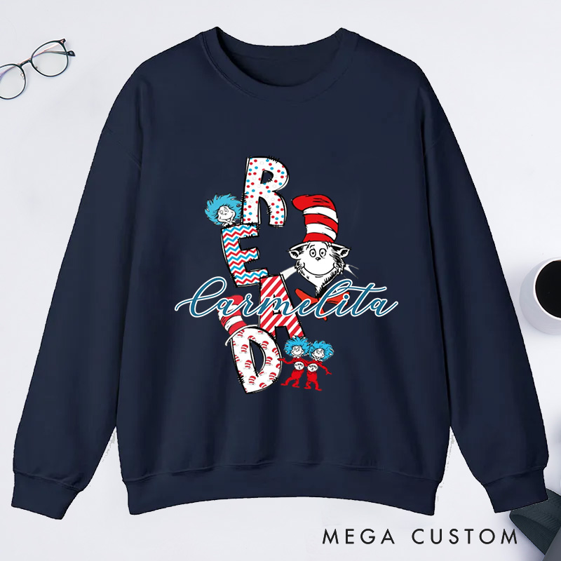Personalized Trendy Read Classic Sweatshirts Read Across America Sweat