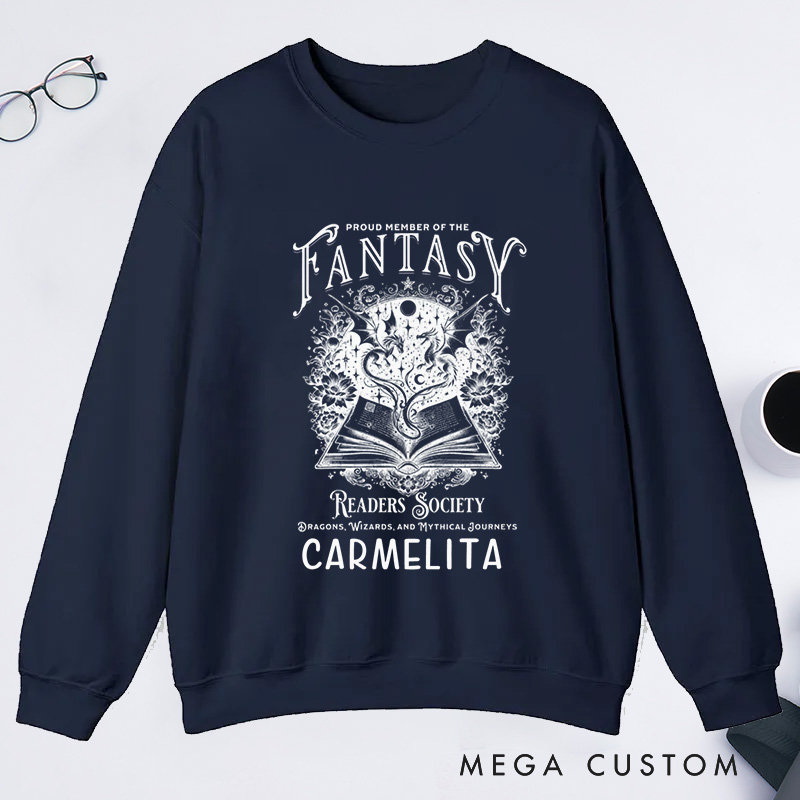 Personalized Fantasy Readers Society Classic Sweatshirts Dragon Lover 