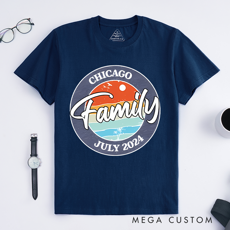 Personalized Family Vacation Shirts Custom Summer Shirt Making Memories Together Custom Number Family Beach trip Classic T-shirt