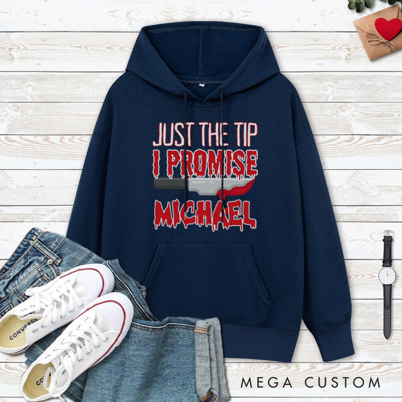 Personalized Just the Tip and Down to Smash Halloween Couple Hoodie