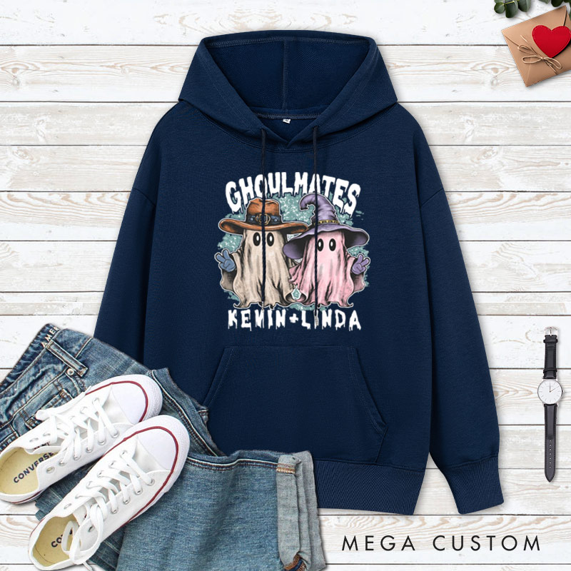 Personalized Ghoultmates Couple Ghost Halloween Couple Hoodie