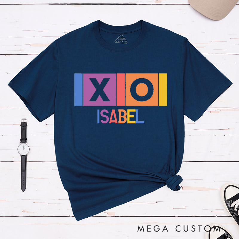 Personalized XOXO Love Matching Couple T-Shirts LGBTQA+ Couple Matching Shirt for Lesbian Gay LGBTQ XOXO Tee for Her Him