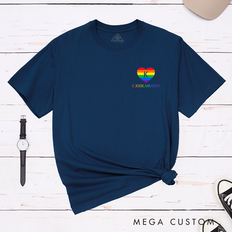 Personalized Minimalist LGBTQ Couple T-Shirts LGBTQ Gay Lesbian Matching Shirt Couple T-Shirt for LGBTQA+