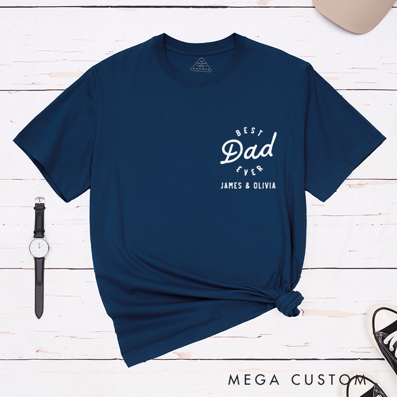 Personalized Best Daddy ever Chest Pattern Design Classic T-shirt