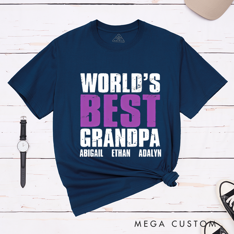 Personalized a Gift World's Best Grandpa Classic T-shirt