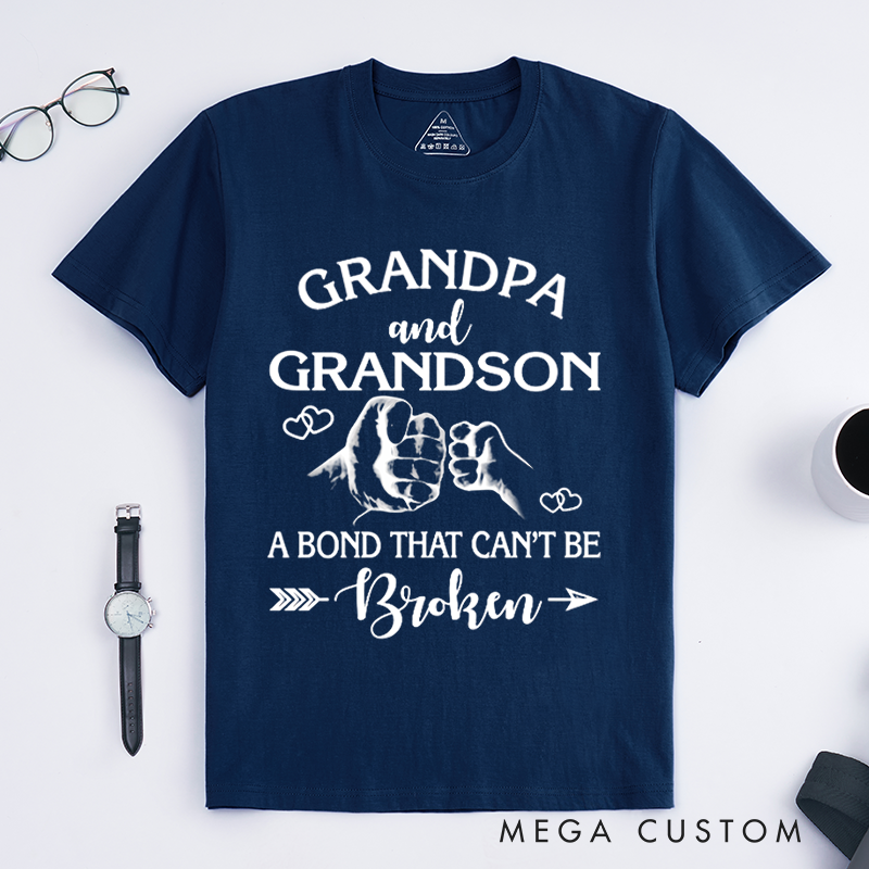 Personalized Grandpa and Grandsons Bond that Can't be Broken Classic T-shirt