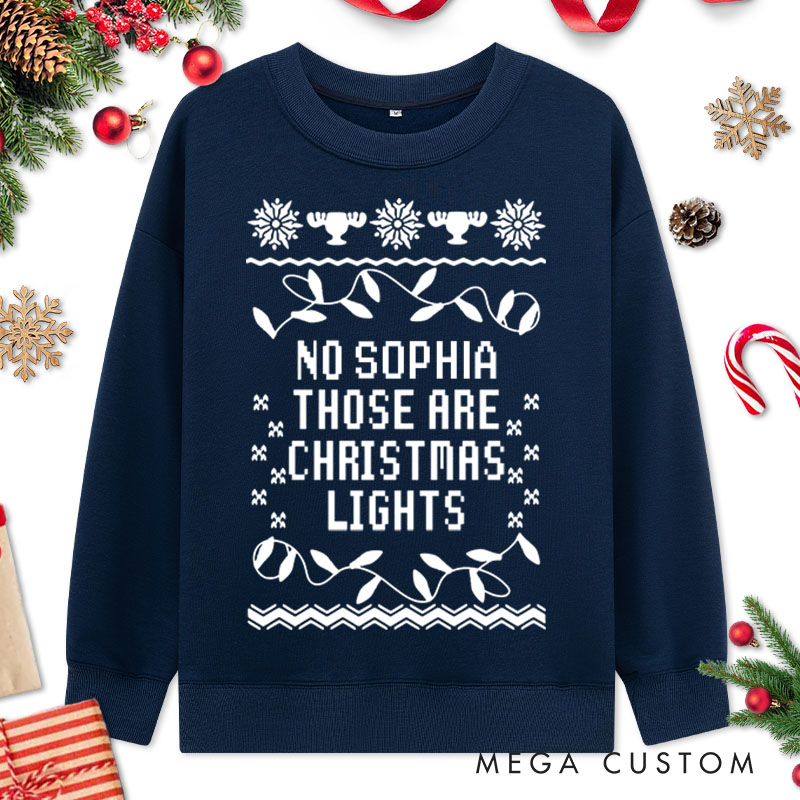 Personalized Couple Is Your House on Fire and Those Are Christmas Lights Sweatshirt Couple Xmas Ugly Sweater Design Sweatshirt for Husband Wife BF GF