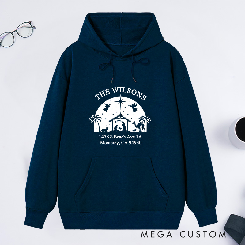 Personalized Hoodie Custom Printed Hoodie Unisex Personalised Pullover Sweatshirt for Housewarming Holiday Gift New Home Gifts