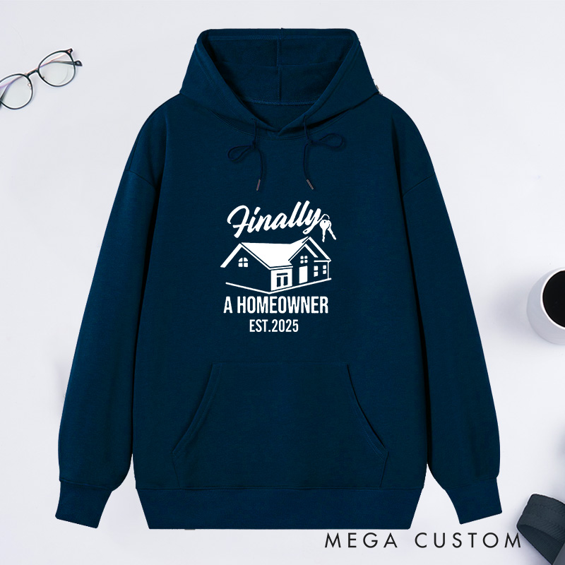 Personalized Hoodie Homeowner Design Custom Year Comfortable Sweatshirt for Housewarming Holiday Gift New Home Theme