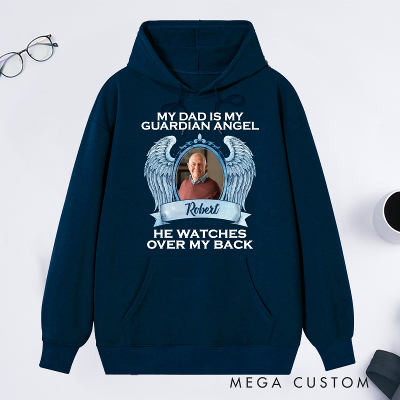 Personalized in Loving Memory Hoodie Rest in Peace Heaven Hoodie Custom Photo Hoodie My XX Is My Guardian Angel Sweatshirt 
