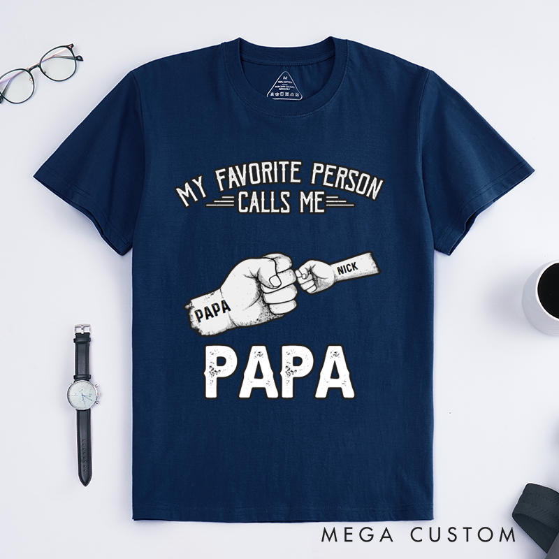 Personalized a Dad Like No Other My Favorite People Call Me Papa Classic T-shirt 