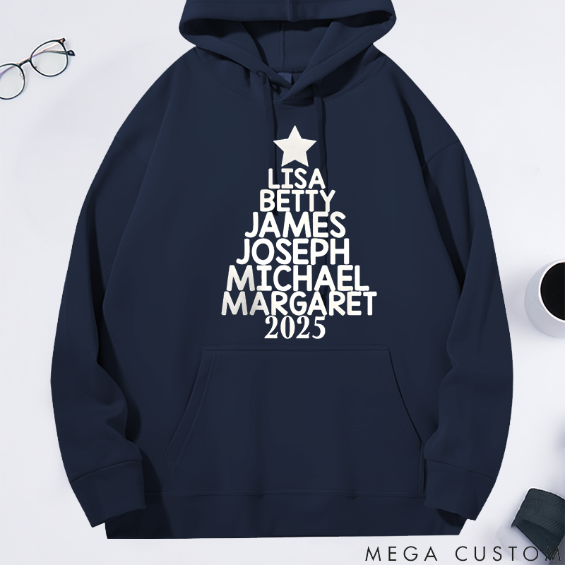 Personalized Family Reunion Theme Our Family's Christmas Tree Classic Hoodie