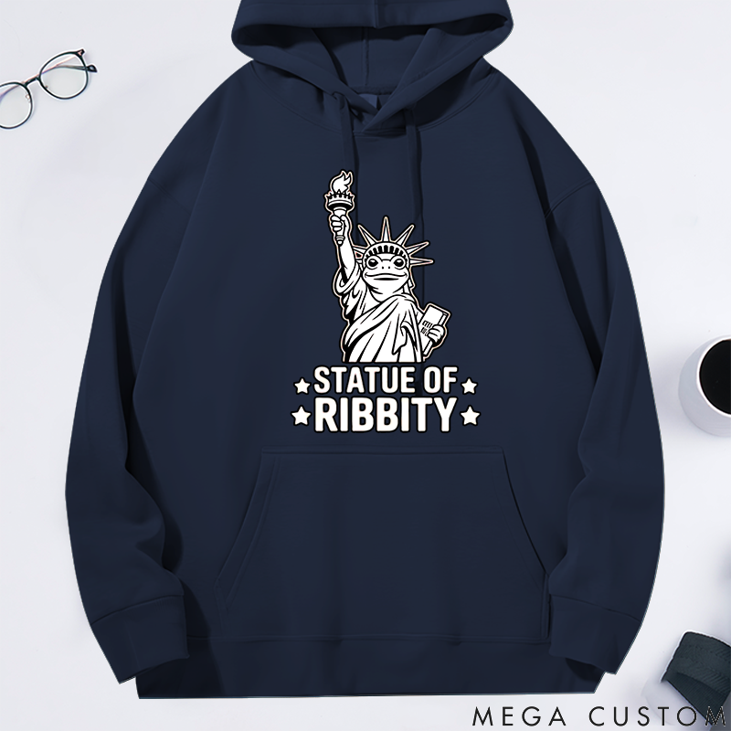 Personalized Classic Hoodie Statue of Ribbity Funny Frog Protest