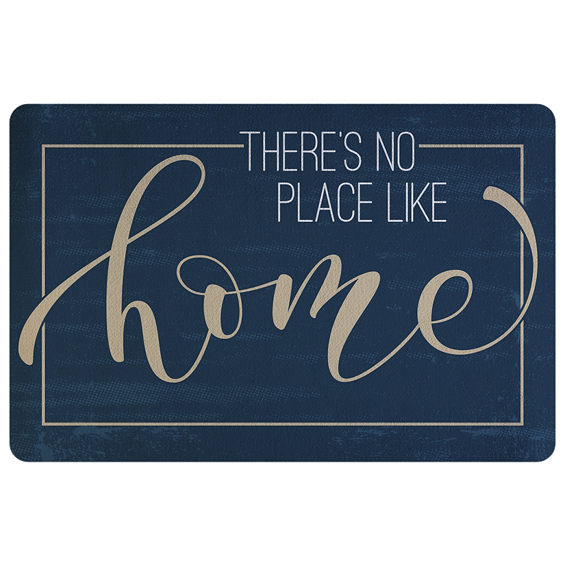 Personalized There's no Place Like Home Doormat Custom Housewarming Gift Decorative Indoor Outdoor Welcome Mat God Bless It Durable Floor Rug