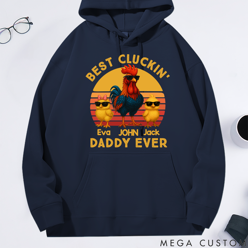 Personalized Classic Hoodie Best Cluckin Dad Ever Theme