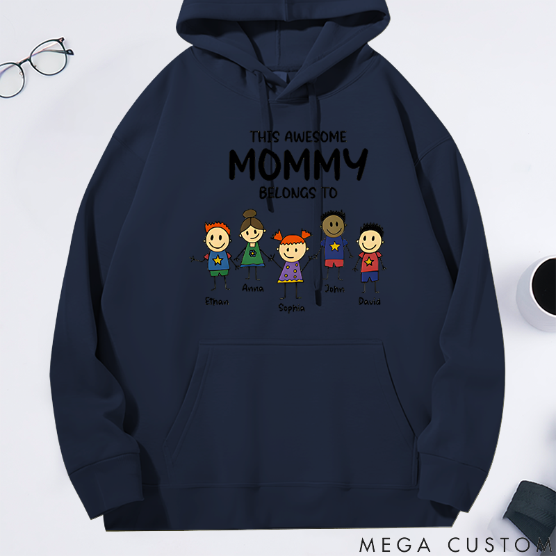 Personalized Family Hoodie This Awesome Belongs Theme Family Gift