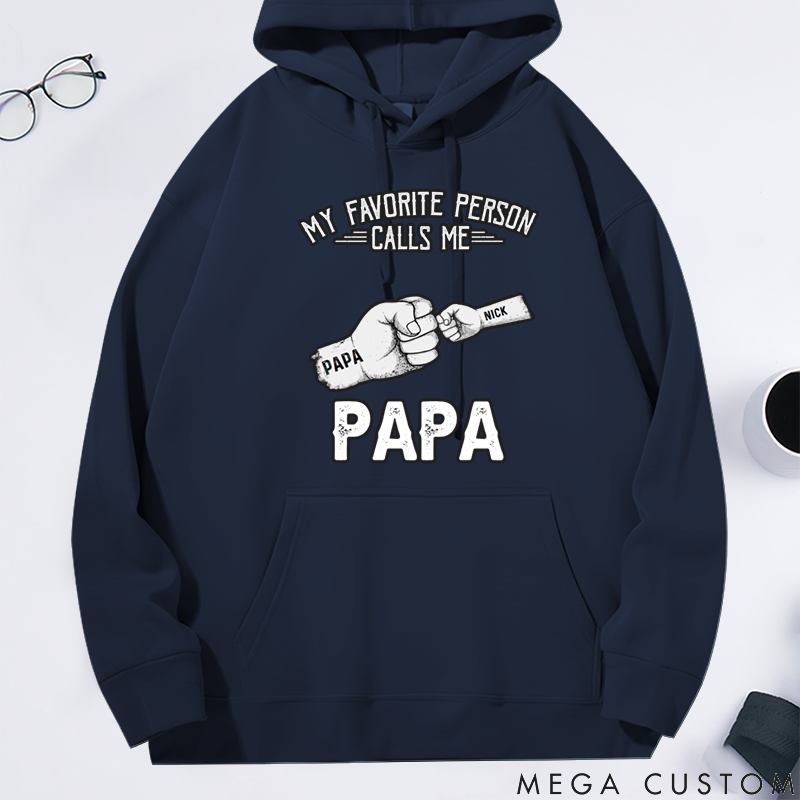 Personalized Classic Hoodie Best Dad Ever Fist Bump Design