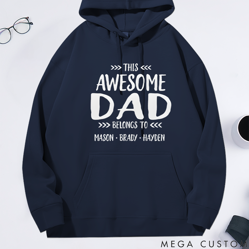 Personalized Classic Hoodie Best Dad Ever Fist Bump Design