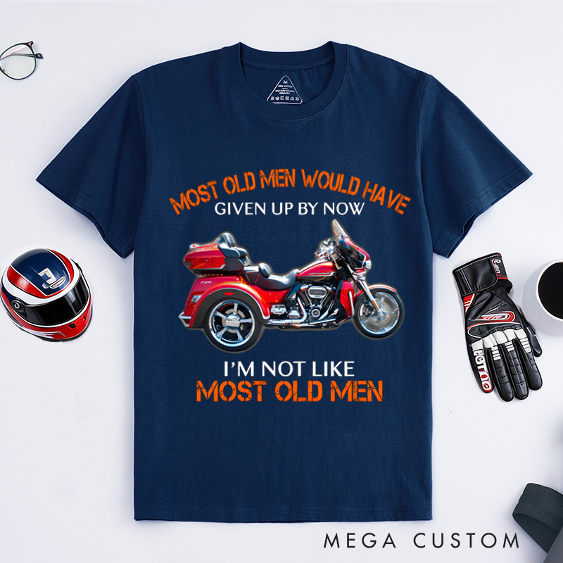 Personalized Classic T-Shirt Custom I'm Not Like Most Old Men Motorcycle T-Shirt Husband Gift Shirt