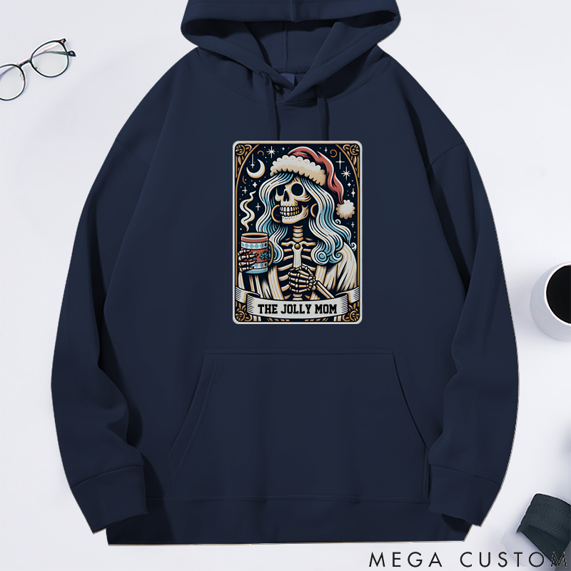 Personalized Classic Hoodie Christmas Tarot Skeleton Theme