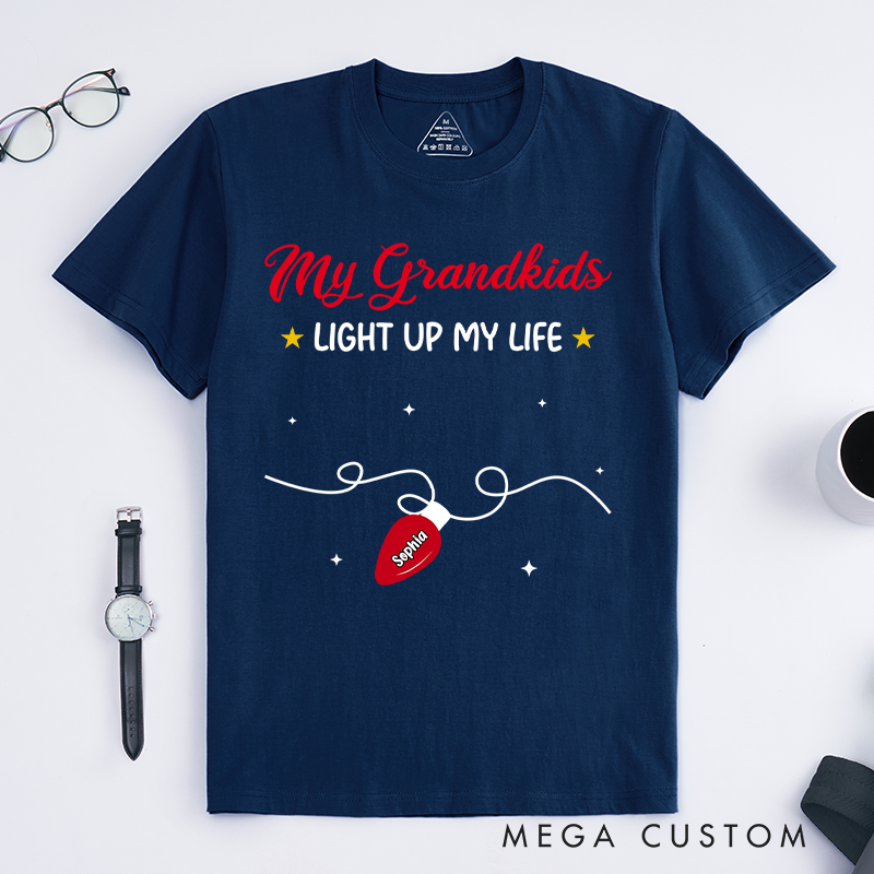 Personalized the Light of Grandma Life Classic T-Shirt Christmas Gift for Mom Grandma
