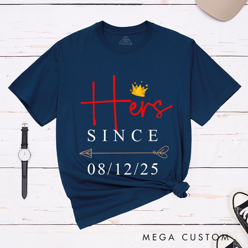 Personalized Couple Anniversary T-Shirt His & Hers Royal Love Anniversary Shirts Boyfriend Girlfriend Anniversary Tees for Couple