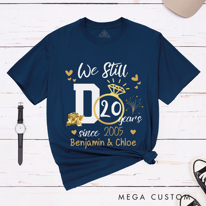 Personalized Couple 20th Anniversary T-Shirt We Still Do 20 Years Anniversary T-Shirts for Couple Wife Husband Gift Tees