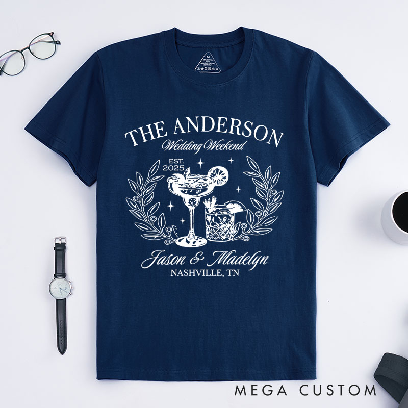 Personalized Couple Wedding Weekend T-Shirt Wife Husband Wedding Anniversary Gift Shirt Anniversary Gift For Her Him