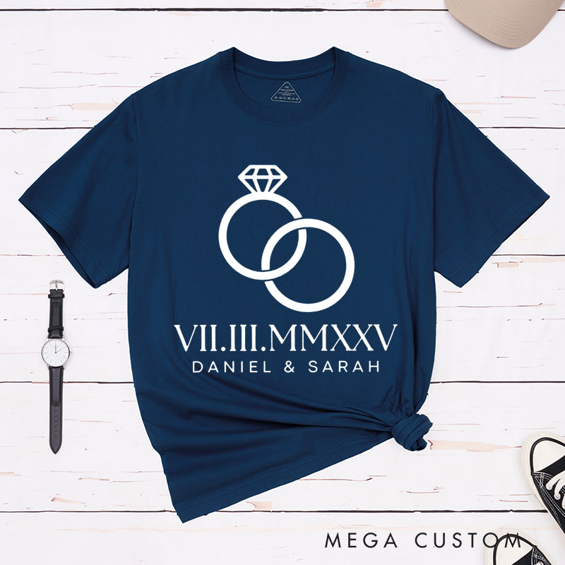 Personalized Couple Anniversary T-Shirt Timeless Love Anniversary Shirts Romantic Couple T-Shirts for Boyfriend Girlfriend Wife Husband