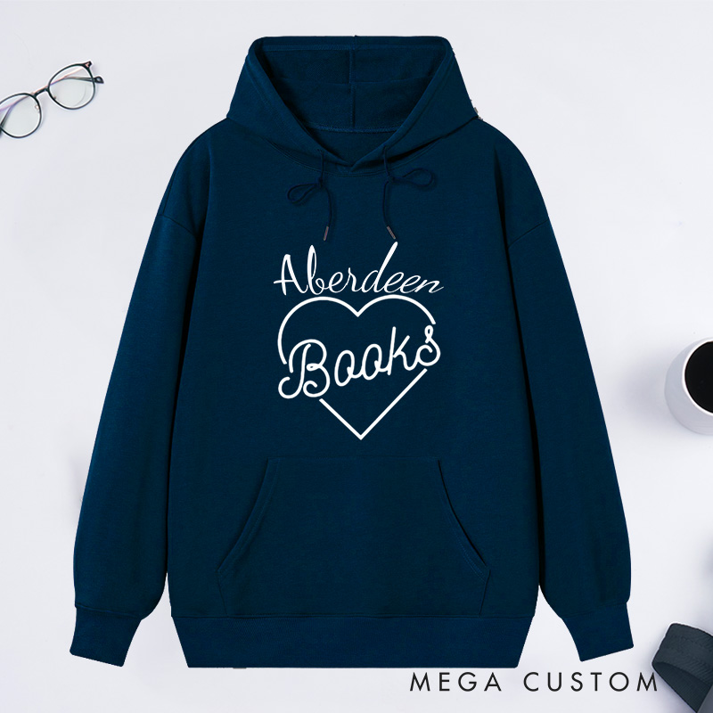 Personalized Books In My Heart Classic Hoodies Custom Book Lover Hoodies with Name Reading Hoodies Librarian Gift Book Lover Gift for Reader