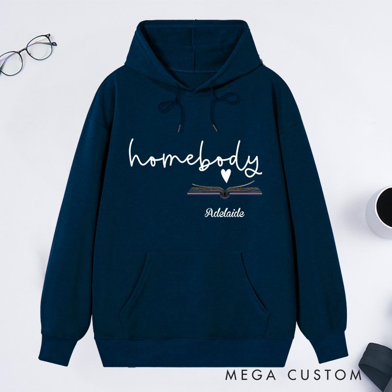 Personalized Homebody Classic Hoodies Custom Book Lover Hoodies with Name Bookish Hoodies Librarian Gift Book Lover Gift for Reader