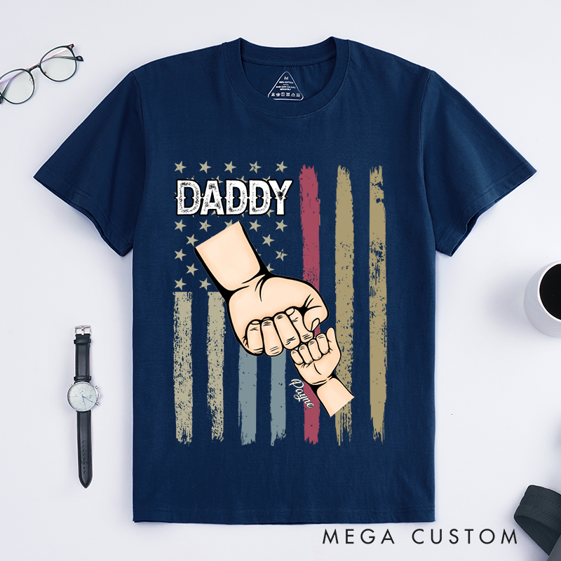 Personalized Dad Grandpa and Kids Classic T-Shirt Loving Gift for Daddy