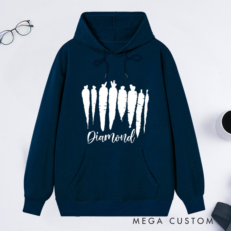 Personalized Carrot Classic Hoodies Custom Food Hoodies with Name Vegetable Hoodies Plant Lover Gift Gardening Lover Gift Gardener Gift