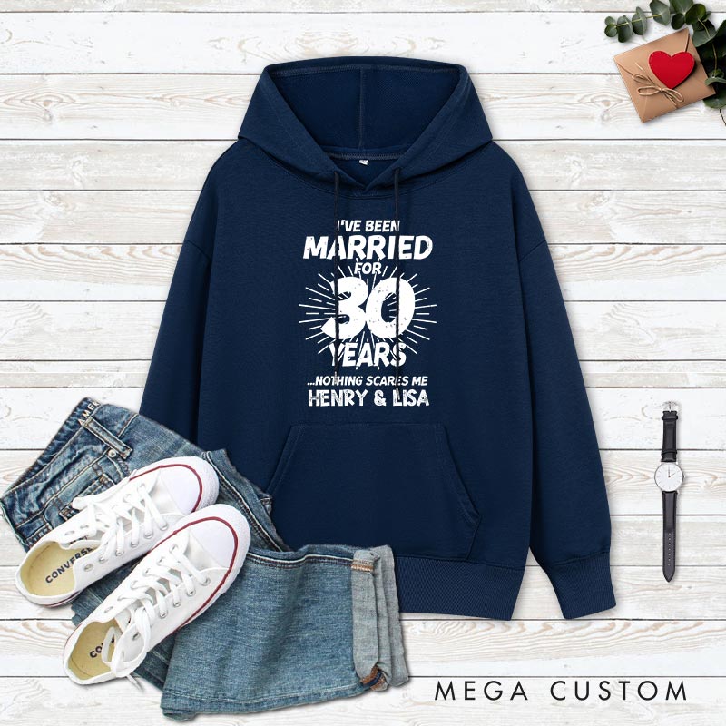 Personalized Funny Anniversary Married for 30 Years Hoodies 30th Anniversary Gift Hoodie Couple Anniversary Outfit for Husband Wife