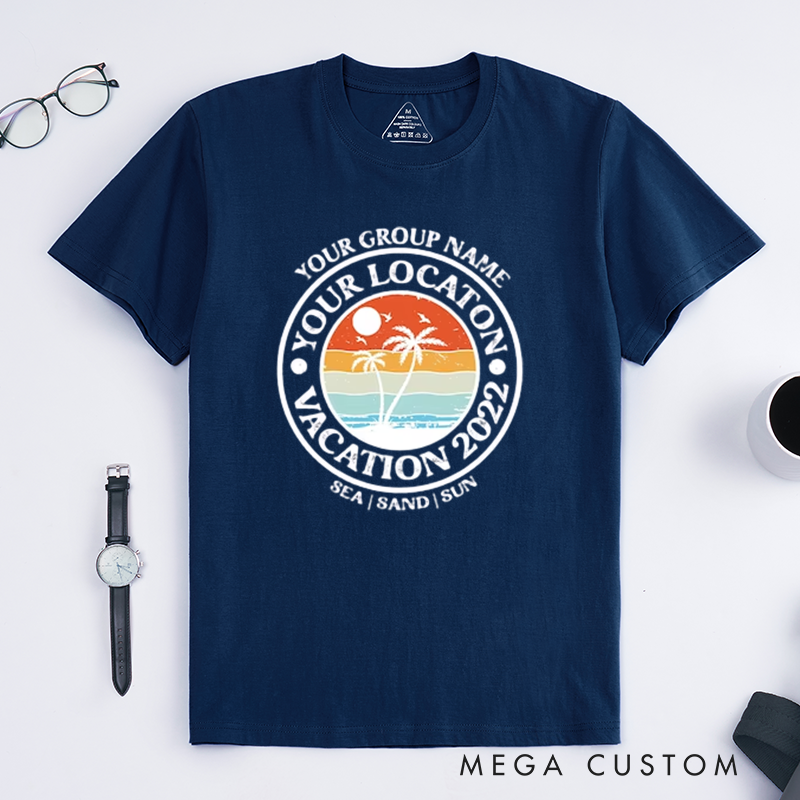 Personalized Vacation T-Shirt Celebrate Your Unique Trip with Custom Group Name Location and Year Design