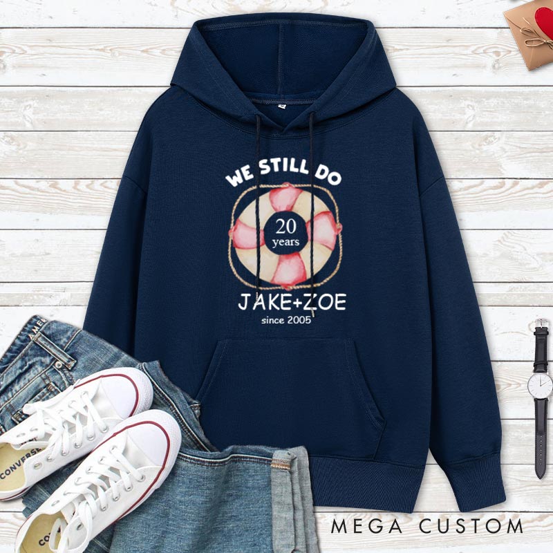 Personalized We Still Do 20 Years Anniversary Hoodie Couple 20 Years Anniversary Top Wear for Wife Husband Anniversary Outfit