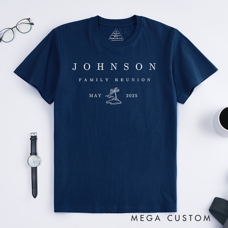 Personalized Family Reunion T-shirt with Name and Date Beach Classic T-shirt