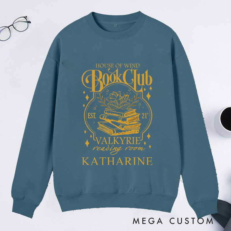 Personalized Book Club Classic Sweatshirts with Name Feyre Custom Bookish Sweatshirt Book Lovers Gift Librarian Gift Reading Gift