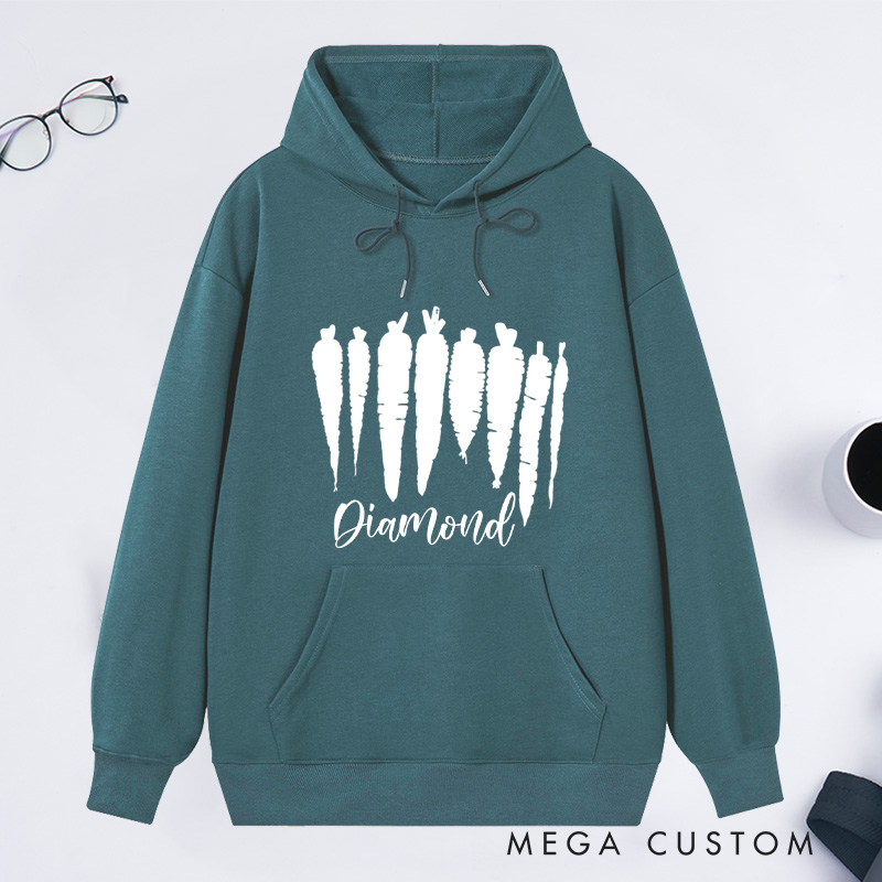 Personalized Carrot Classic Hoodies Custom Food Hoodies with Name Vegetable Hoodies Plant Lover Gift Gardening Lover Gift Gardener Gift