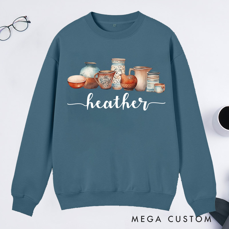 Personalized Pottery Lover Classic Sweatshirts for Ceramics Artist Gift for Pottery Teacher Pottery Maker Sweatshirts
