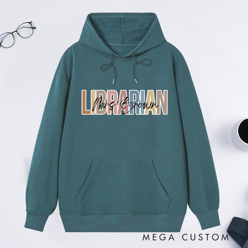 Personalized Librarian Classic Hoodies Custom Librarian Hoodies with Name Librarian Gift Librarian Day Gift