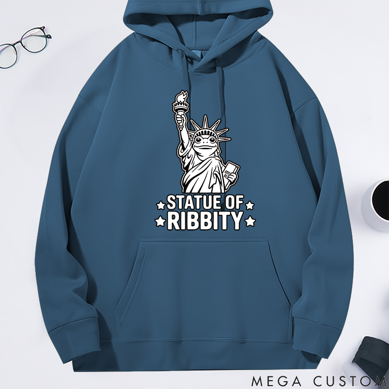 Personalized Classic Hoodie Statue of Ribbity Funny Frog Protest