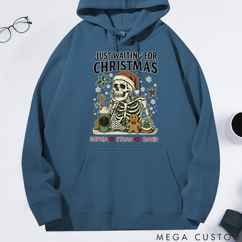 Personalized Classic Hoodie Fun Christmas Skeleton Festival Gingerbread Theme