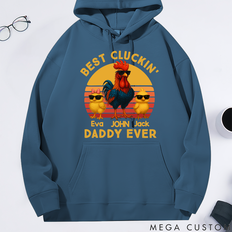 Personalized Classic Hoodie Best Cluckin Dad Ever Theme