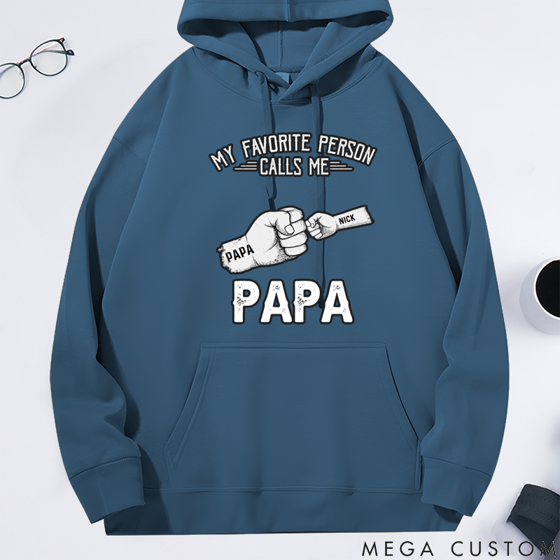 Personalized Classic Hoodie Best Dad Ever Fist Bump Design