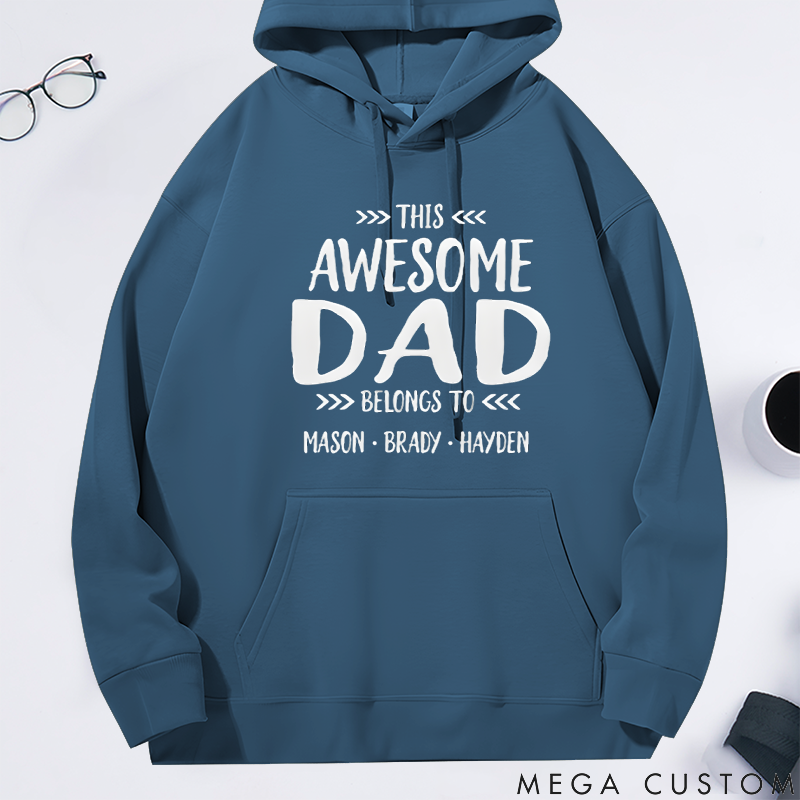 Personalized Classic Hoodie Best Dad Ever Fist Bump Design